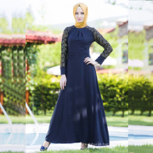 Roupa islâmica de poliéster de qualidade macia impresso moderno muçulmano Frente vestido fechado mulheres abaya